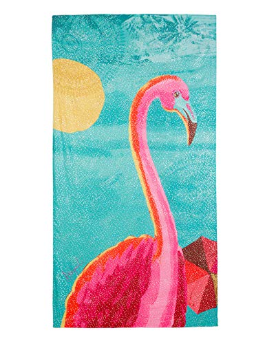 Desigual Rectangle Foulard Flamingo Road Woman Pink Bufanda, Rosa (Rosa Tailandia 3059), Talla única para Mujer