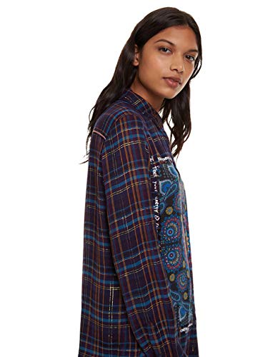 Desigual Shirt Creta Camisa, Amarillo (Curry 8030), S para Mujer