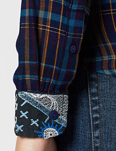 Desigual Shirt Creta Camisa, Amarillo (Curry 8030), S para Mujer