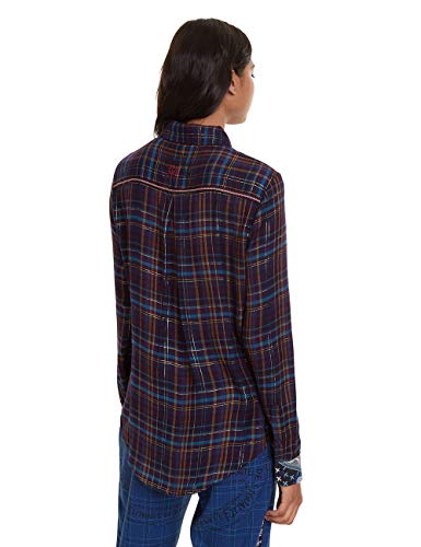 Desigual Shirt Creta Camisa, Amarillo (Curry 8030), S para Mujer