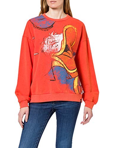 Desigual Sweat_Donald Sudadera, Naranja, XL para Mujer