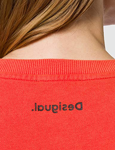 Desigual Sweat_Donald Sudadera, Naranja, XL para Mujer