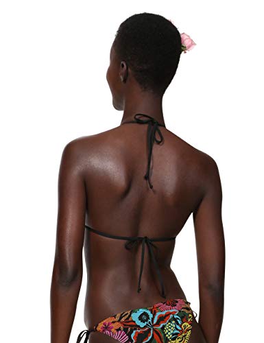 Desigual Swimwear Triangle Brenda Woman Black Tops de Bikini, Negro (Negro 2000), S para Mujer