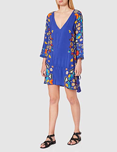 Desigual Top_MAUI Swimwear Cover Up, Azul, S para Mujer