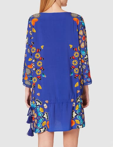 Desigual Top_MAUI Swimwear Cover Up, Azul, S para Mujer