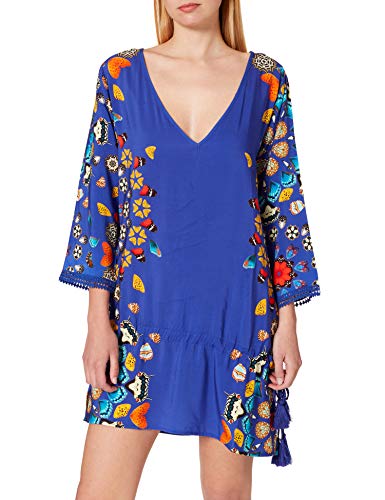 Desigual Top_MAUI Swimwear Cover Up, Azul, S para Mujer