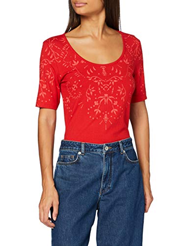 Desigual TS_Lyon Camiseta, Rojo, M para Mujer