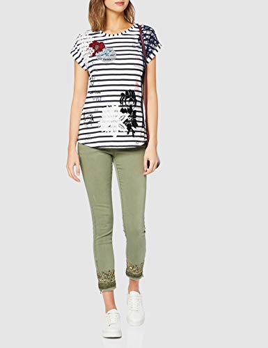 Desigual TS_Refresh Camiseta, Blanco (Blanco 1000), Large para Mujer