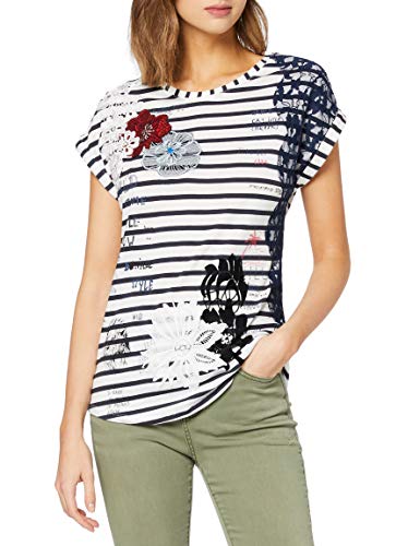 Desigual TS_Refresh Camiseta, Blanco (Blanco 1000), Large para Mujer