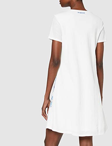 Desigual Vest_Charlotte Vestido, Blanco (Blanco 1000), X-Small para Mujer