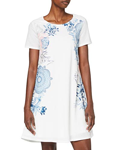 Desigual Vest_Charlotte Vestido, Blanco (Blanco 1000), X-Small para Mujer