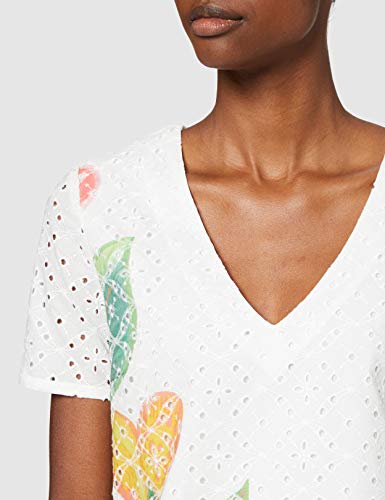 Desigual Vest_Denis Vestido, Blanco (Blanco 1000), 44 (Talla del Fabricante: 42) para Mujer