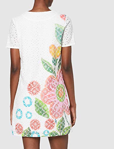 Desigual Vest_Denis Vestido, Blanco (Blanco 1000), 44 (Talla del Fabricante: 42) para Mujer