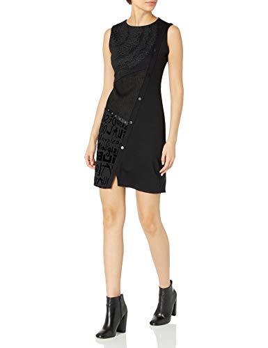 Desigual Vest_New HYORK Vestido Casual, Negro, XL para Mujer