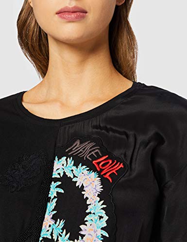 Desigual Vest_Noosa Vestido, Negro (Negro 2000), 44 para Mujer