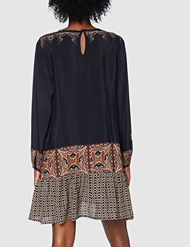 Desigual Vest_Praga Vestido Casual, Negro, XS para Mujer