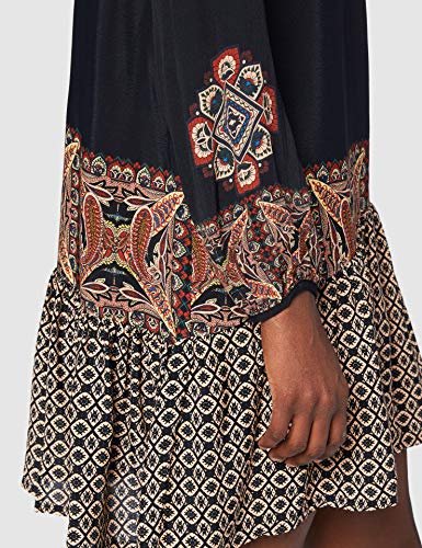 Desigual Vest_Praga Vestido Casual, Negro, XS para Mujer