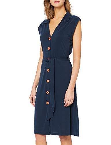 Desigual Vest_Seattle Vestido, Azul (Navy 5000), Small para Mujer
