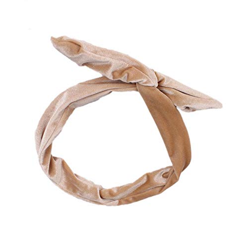 Diadema larga de terciopelo bohemio vintage con nudo de alambre Diadema étnica de vacaciones Accesorios para el cabello-Negro