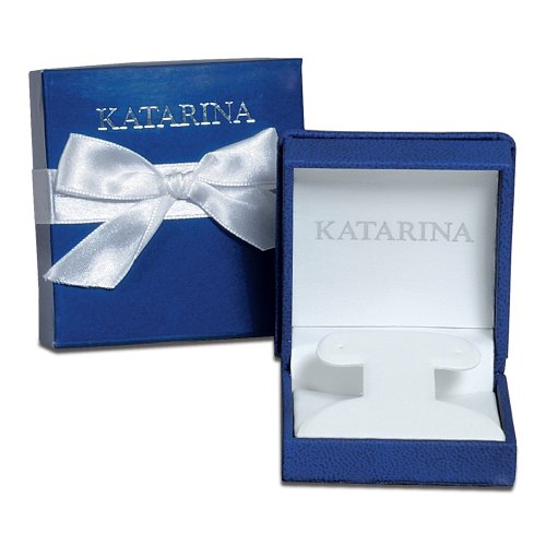 Diamante "copo de nieve pendientes en 14 K oro blanco (1/8 quilates)