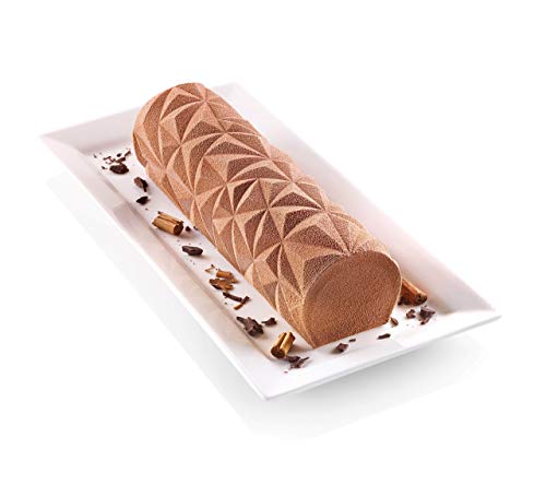 DIAMOND BUCHE, kit de 2 soportes en plástico y 2 tapetes de silicona, uno liso y otro con tema diamantes