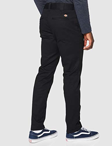 Dickies Slim Fit Work Pant Pantalones, Negro (Black BK), W30/L32 para Hombre