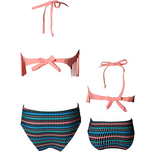 Dilicwa Madre e Hija Bikinis Traje de baño Padre-Hijo Bikini Traje de Baño, Mamá Niña Bañadores de Mujer de Verano Playa. (L, Rosa-Mujer)