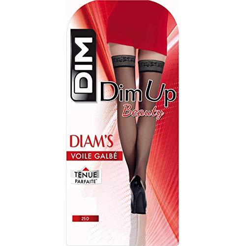 Dim DIAM'S Media Semi Opaca 25D, 25 DEN, Negro, 4 para Mujer
