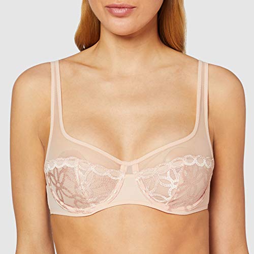 Dim Soutien-Gorge Avec Armatures Generous Mod X2 Sujetador con Aros, Multicolor (Lot Skin Rose/Broderie Noire 9gu), 95D (Pack de 2) para Mujer