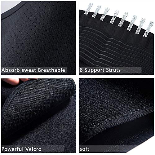 DINOKA Lumbar para la Espalda, Soporte Lumbar para Aliviar el Dolor y Lesiones, Cinturon Lumbar Prevenir Daños, Faja Lumbar para la Espalda para Hombres/Mujer con Tirantes
