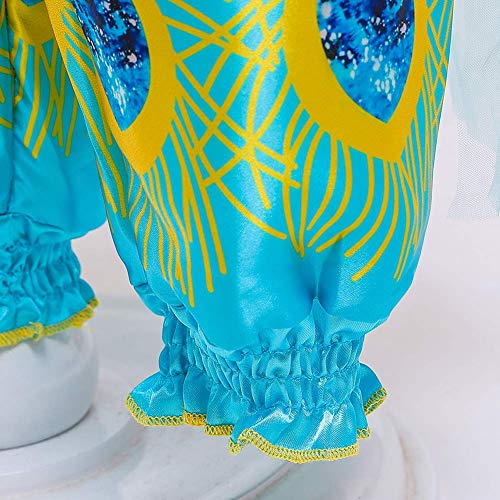 Disfraz de jazmín para niña con lentejuelas Aladdin árabe para danza del vientre, para cumpleaños, Navidad, Halloween, carnaval, cosplay, fiesta