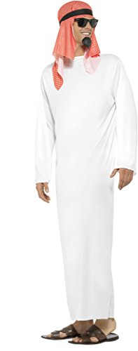 Disfraz Disfraz Jeque Sheikh traje árabe de Arabia Orient Gr. 48/50 (M), 52/54 (L) Tamaño: L