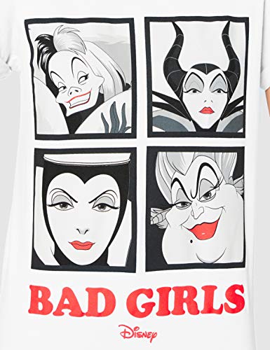 Disney Bad Girls Camiseta, Blanco (White White), 44 para Mujer