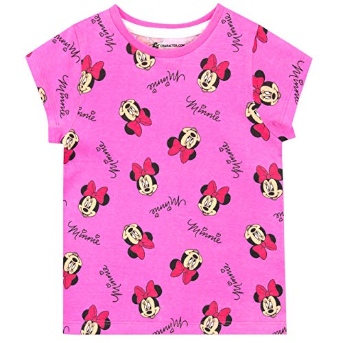 Disney Camiseta de Manga Corta Paquete de 2 para niñas Minnie Mouse Multicolor 2-3 Años