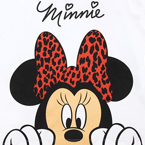 Disney Camiseta de Manga Corta para niñas Minnie Mouse Blanco 2-3 Años