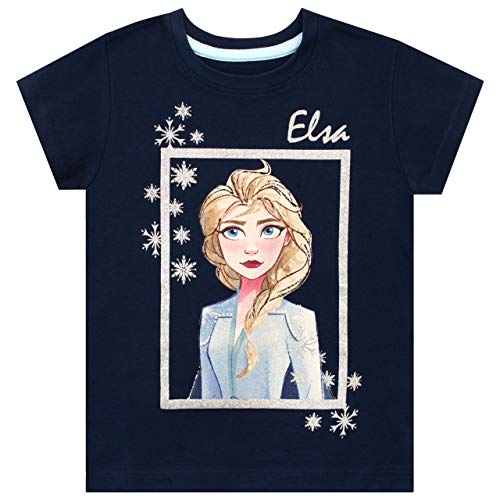 Disney Camiseta Paquete de 2 de Manga Corta para niñas Frozen Multicolor 9-10 Años