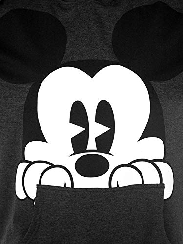 Disney Hoodie Mickey Mouse Peeking Pullover Sweatshirt Small - Plus Size