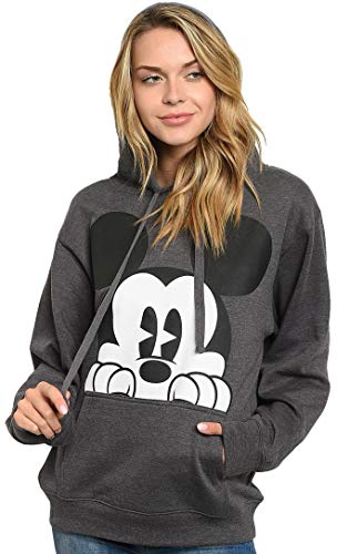 Disney Hoodie Mickey Mouse Peeking Pullover Sweatshirt Small - Plus Size