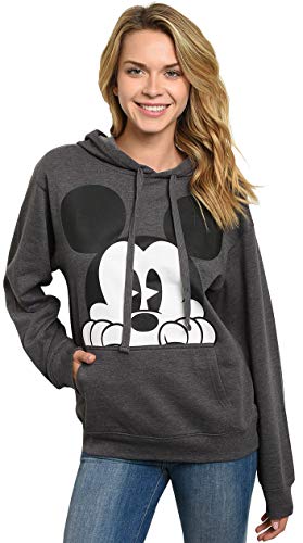 Disney Hoodie Mickey Mouse Peeking Pullover Sweatshirt Small - Plus Size