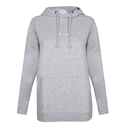 Disney Mickey & Minnie Mouse Hoodie Sudadera con Capucha, Gris, 38 para Mujer