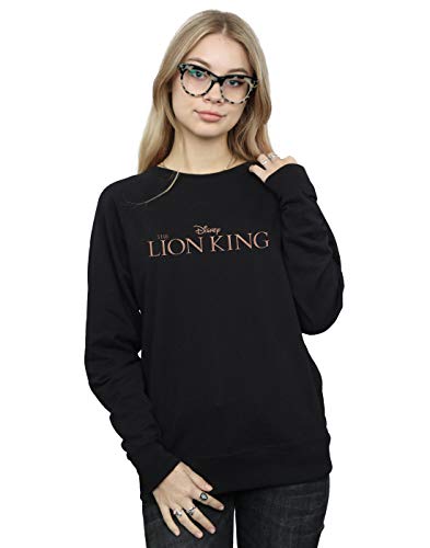 Disney Mujer The Lion King Movie Logo Camisa De Entrenamiento Negro X-Large