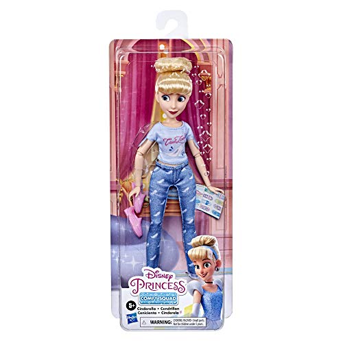 Disney Princess Comfy Squad - Muñeca de Cenicienta, Juguete Inspirado en la película Ralph rompe Internet, muñeca de Atuendo Casual, niñas de 5 años de Edad