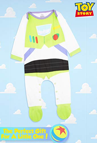 Disney Toy Story Ropa Bebe Niño, Pijama Bebe de Buzz Lightyear, Body Bebe 100% Algodon, Pijama Entero Niño, Regalos para Bebes Niño 0-18 Meses (Multi, 12-18 Meses)