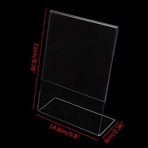 Display4top A5 soporte para carteles, acrílico,Ideal para promociones, restaurantes, marcos de fotos, documentos y más (10 unidades)