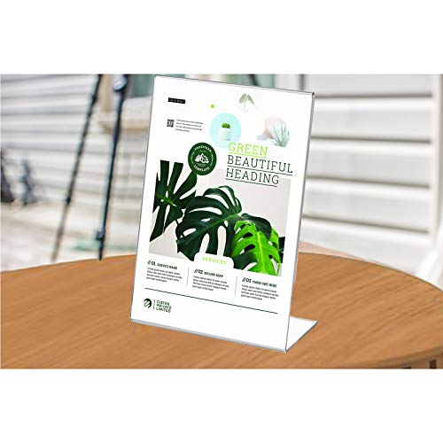 Display4top A5 soporte para carteles, acrílico,Ideal para promociones, restaurantes, marcos de fotos, documentos y más (10 unidades)