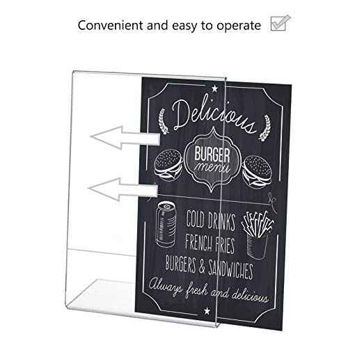 Display4top A5 soporte para carteles, acrílico,Ideal para promociones, restaurantes, marcos de fotos, documentos y más (10 unidades)