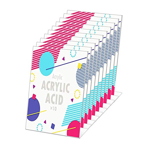 Display4top A5 soporte para carteles, acrílico,Ideal para promociones, restaurantes, marcos de fotos, documentos y más (10 unidades)