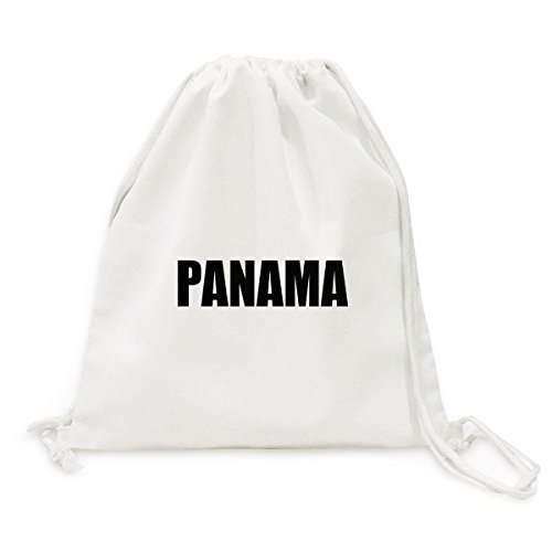 DIYthinker Panamá Nombre Del País Bolsas De La Compra Del Recorrido Del Morral Del Lazo Negro De Lona