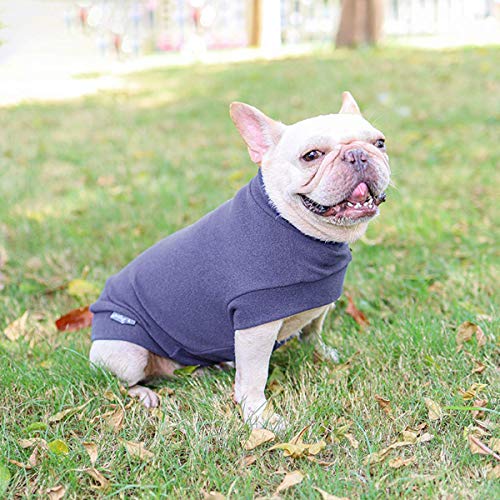 Dociote Jersey para Perro Pequeño- Ropa para Perros y Gato Chaleco Suéter para Invierno para Perro Mascotas pequeño y medianos S Azul grisáceo