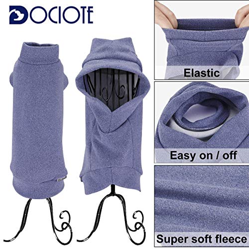 Dociote Jersey para Perro Pequeño- Ropa para Perros y Gato Chaleco Suéter para Invierno para Perro Mascotas pequeño y medianos S Azul grisáceo